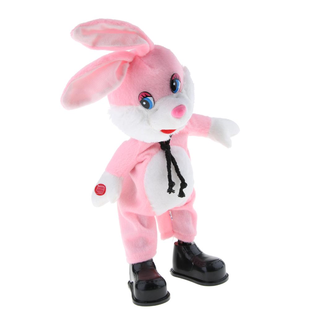 Cute Singing Dancing Naughty Soft Stuffed Animal Toy Animated Decor Rabbit