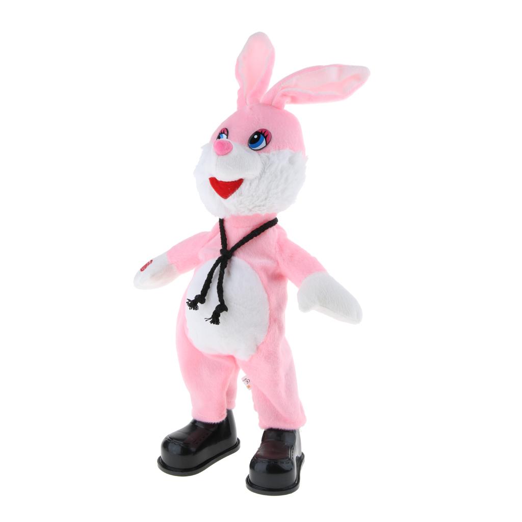 Cute Singing Dancing Naughty Soft Stuffed Animal Toy Animated Decor Rabbit