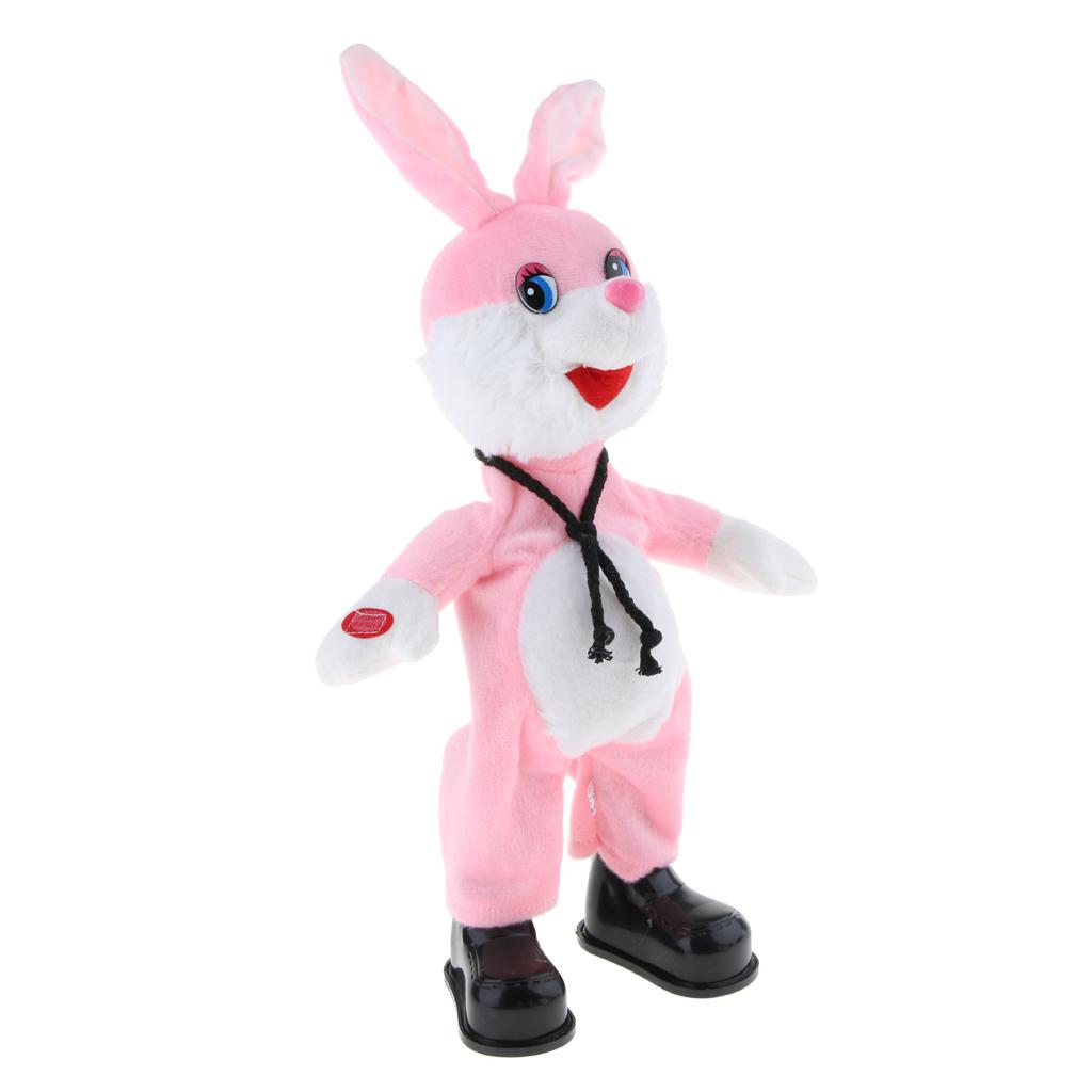 Cute Singing Dancing Naughty Soft Stuffed Animal Toy Animated Decor Rabbit