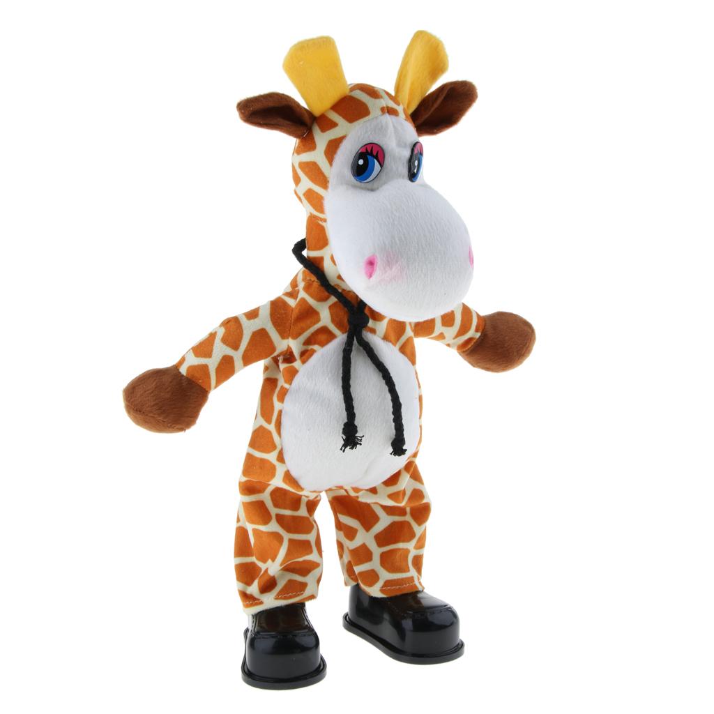 Cute Singing Dancing Naughty Soft Stuffed Animal Toy Animated Decor Giraffe