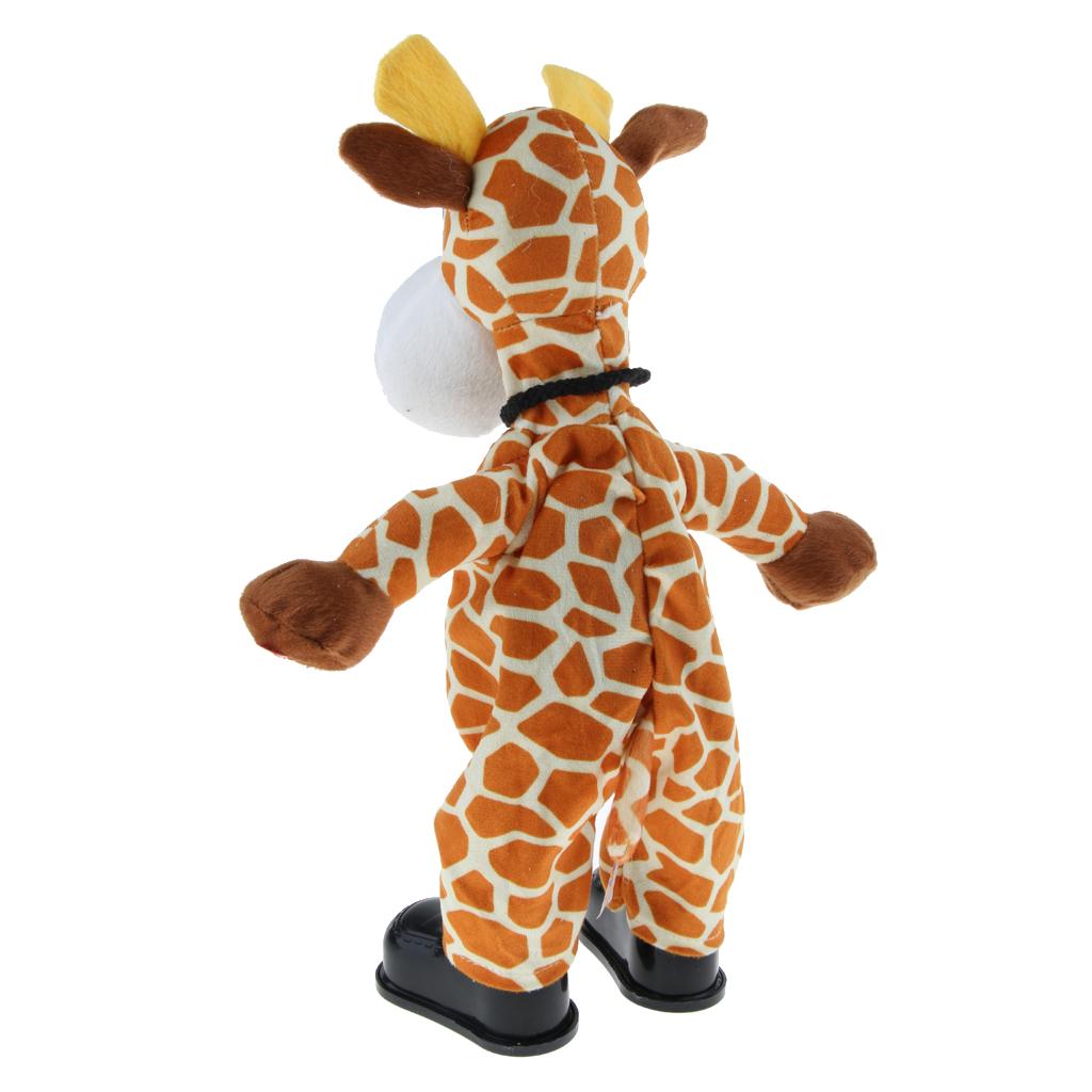 Cute Singing Dancing Naughty Soft Stuffed Animal Toy Animated Decor Giraffe