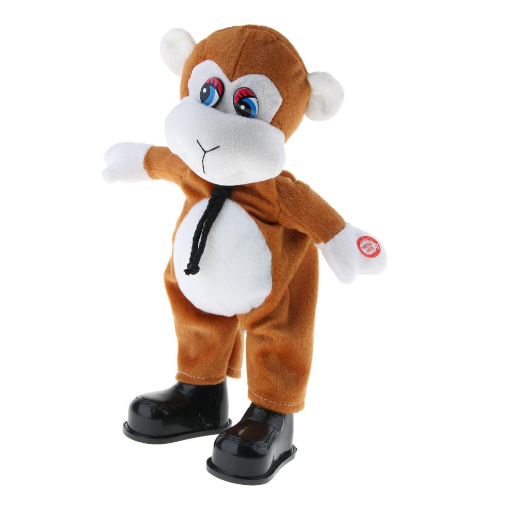 Cute Singing Dancing Naughty Soft Stuffed Animal Toy Animated Decor Monkey