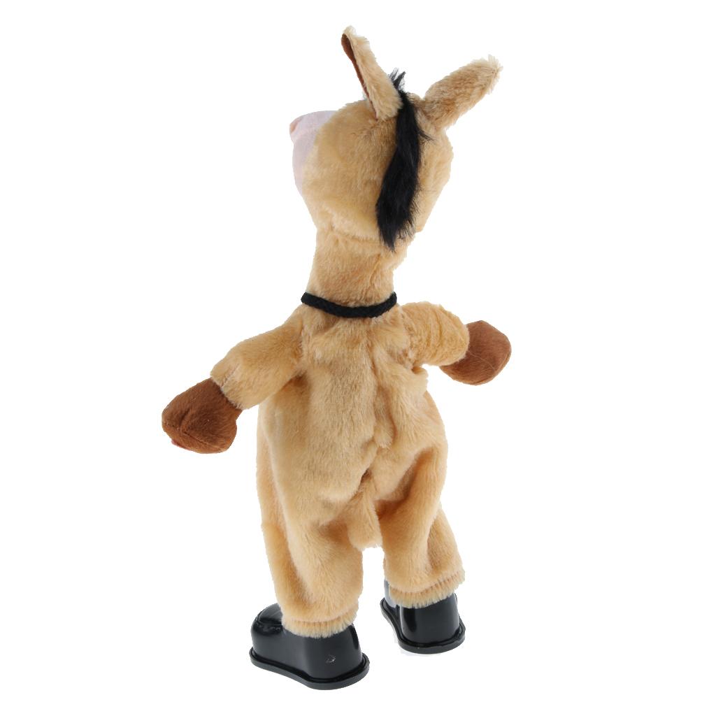 Cute Singing Dancing Naughty Soft Stuffed Animal Toy Animated Decor Donkey