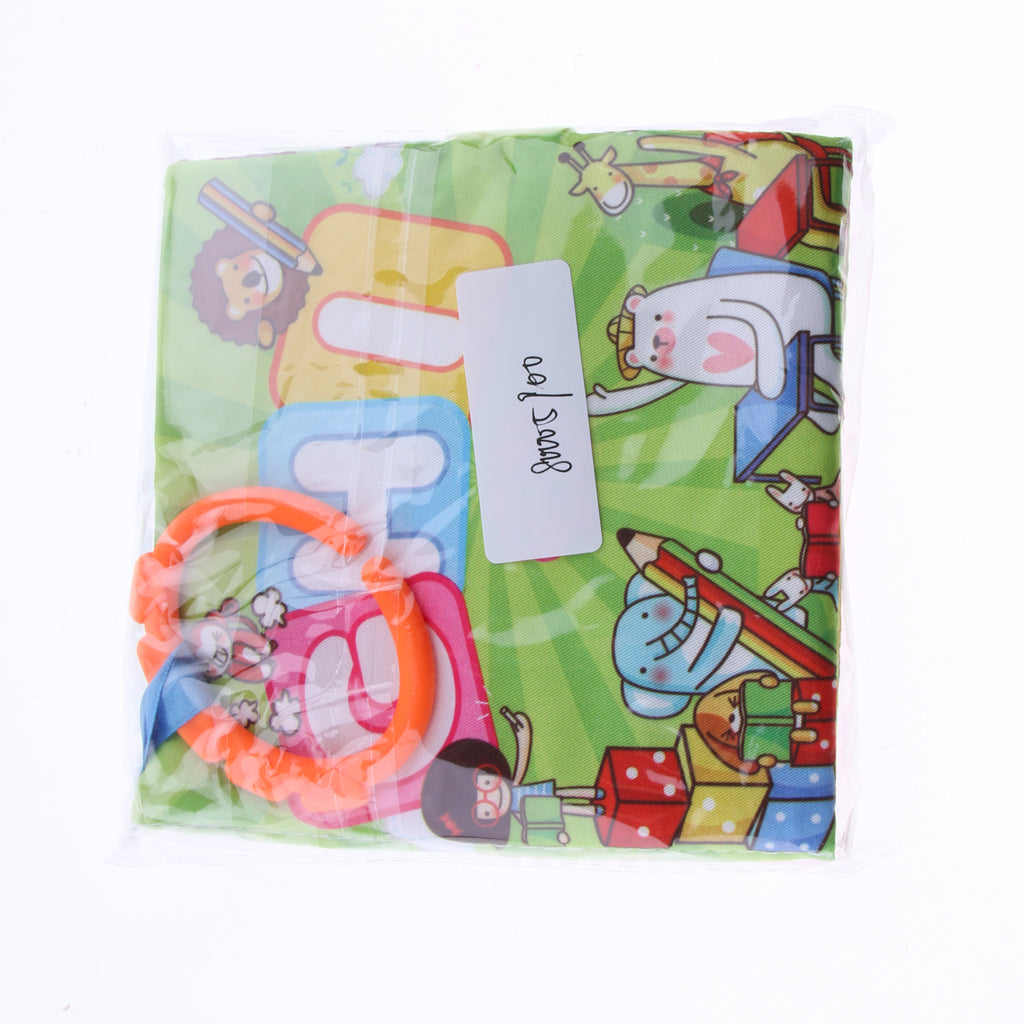Baby Toddler Preschool Crinkle Squeaky Rattle Soft Cloth Book Toy Style 3