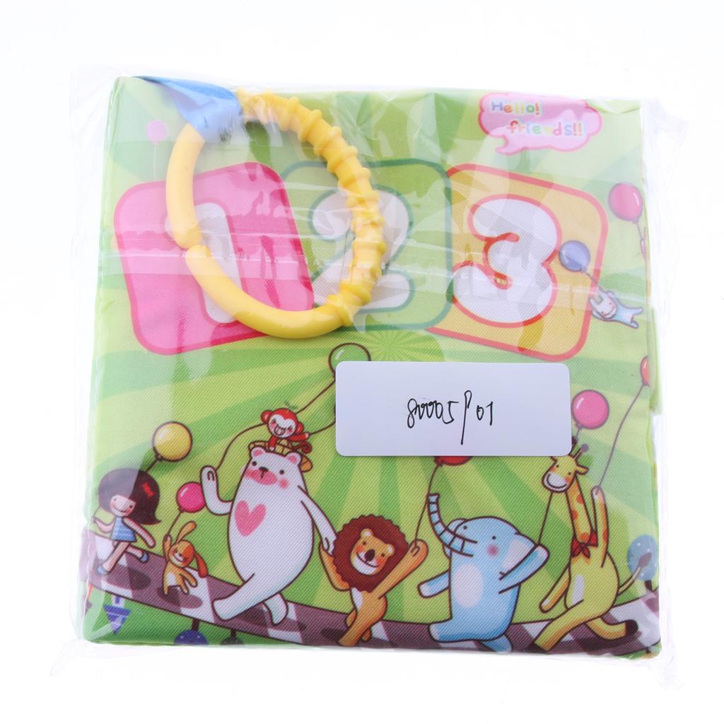Baby Toddler Preschool Crinkle Squeaky Rattle Soft Cloth Book Toy Style 4