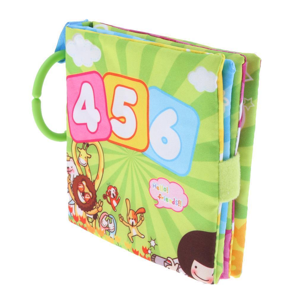 Baby Toddler Preschool Crinkle Squeaky Rattle Soft Cloth Book Toy Style 5