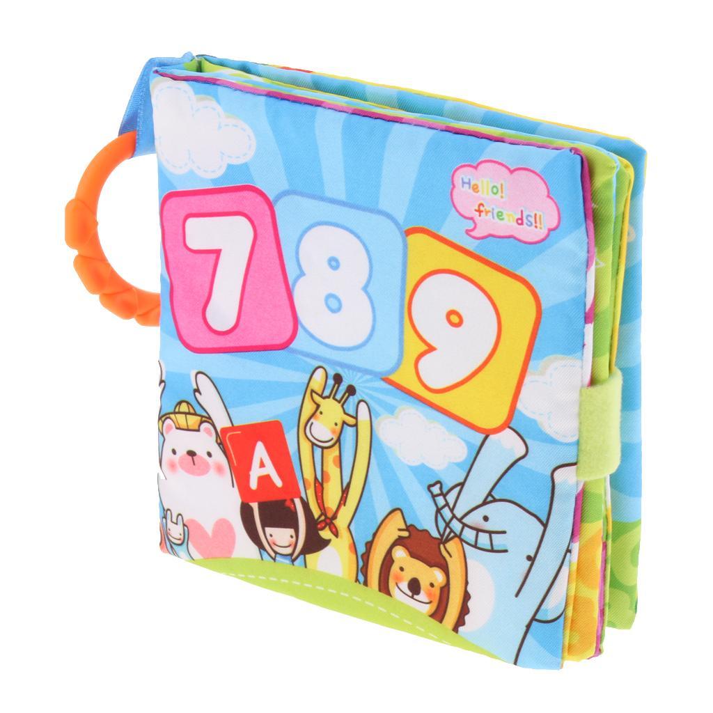 Baby Toddler Preschool Crinkle Squeaky Rattle Soft Cloth Book Toy Style 6