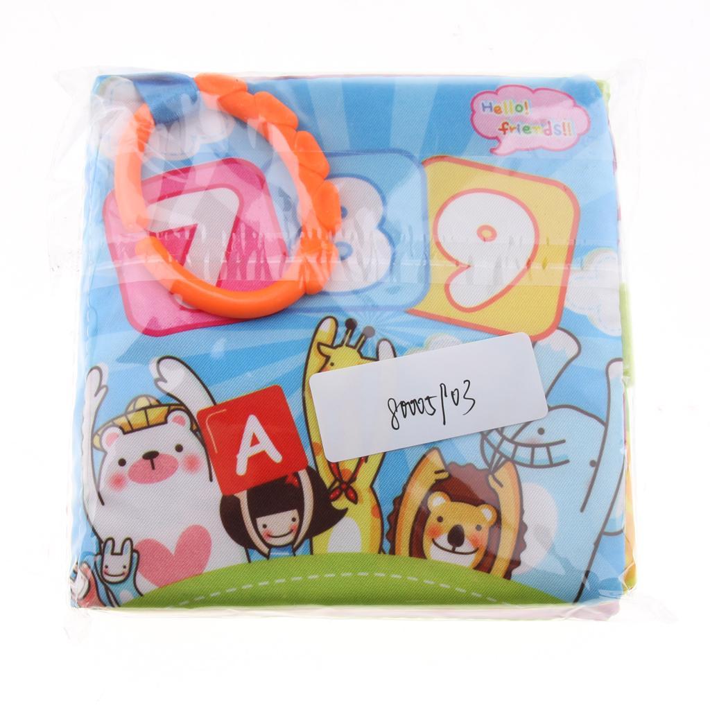 Baby Toddler Preschool Crinkle Squeaky Rattle Soft Cloth Book Toy Style 6