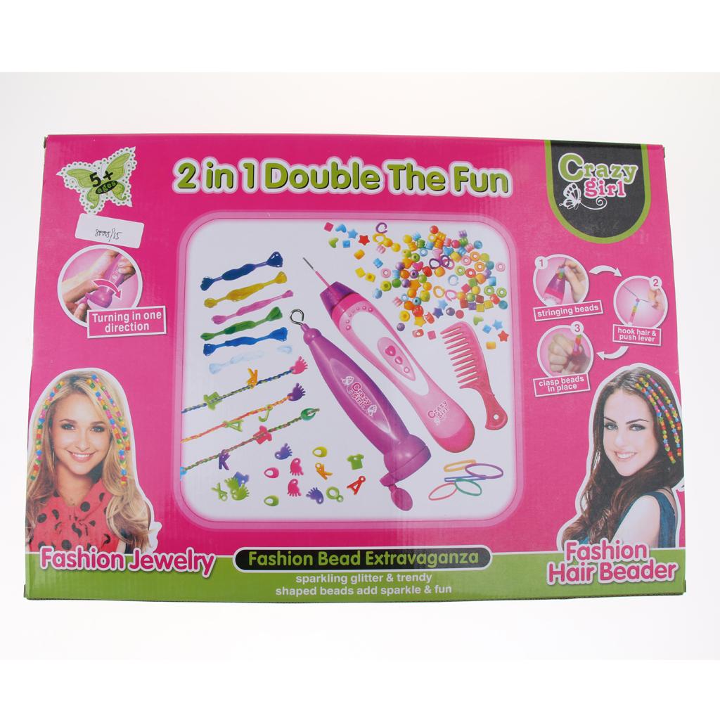 2 In 1 Beader Braider Hair Girls Set Fun Fashion Toy Size L