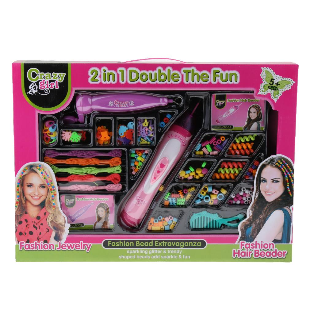 2 In 1 Beader Braider Hair Girls Set Fun Fashion Toy Size L