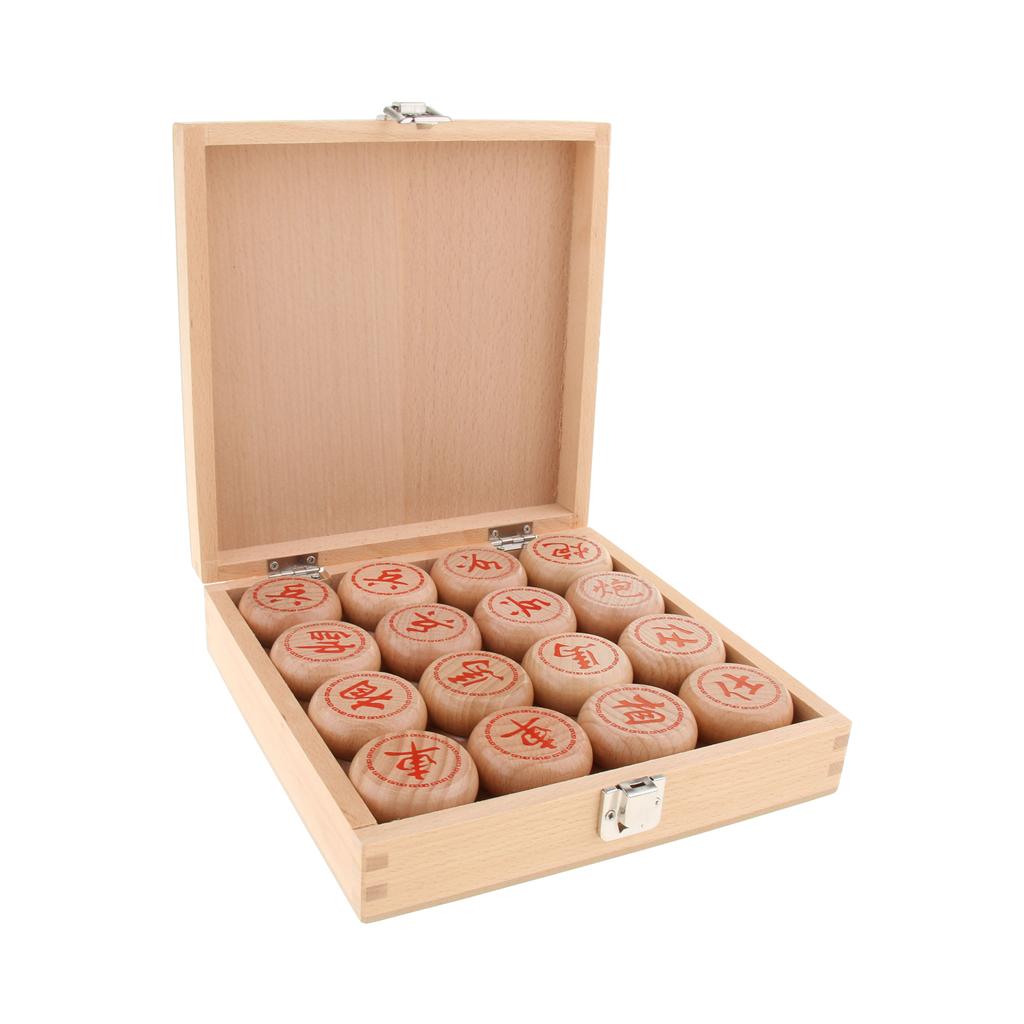 Xiangqi,Vintage Chinese Chess Soild Wooden Chess Pieces With Giftbox