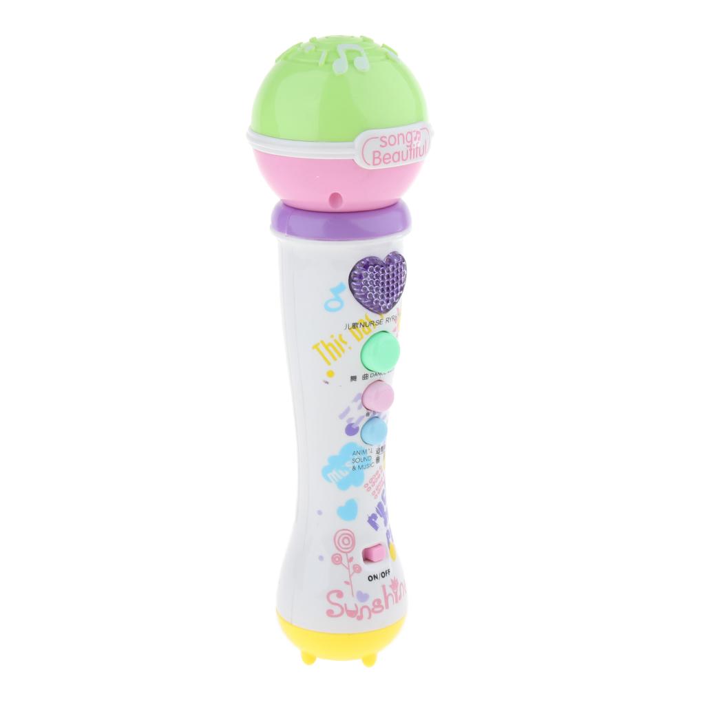 Kids High-fidelity Real Working Microphone with Flashing Light, Music Karaoke Toys with Singing Along Songs for Boys Girls