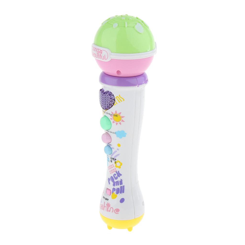 Kids High-fidelity Real Working Microphone with Flashing Light, Music Karaoke Toys with Singing Along Songs for Boys Girls