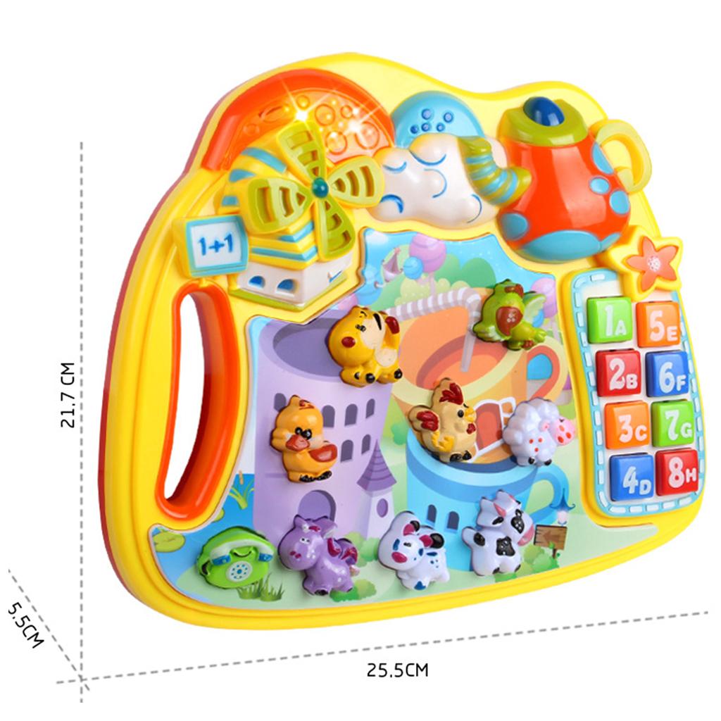 Baby Musical Toys Cartoon Music Piano Keyboard with Animal Sounds for Kids A