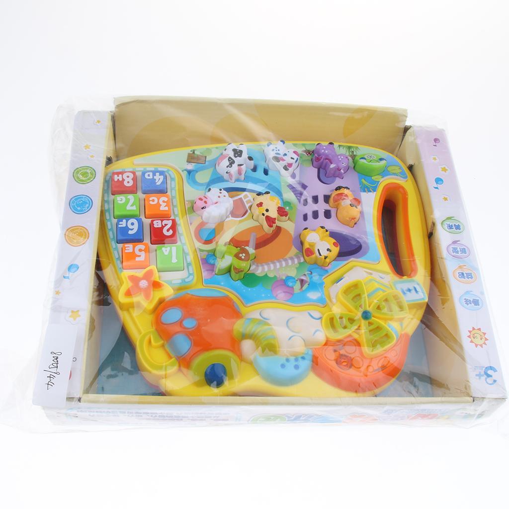 Baby Musical Toys Cartoon Music Piano Keyboard with Animal Sounds for Kids A