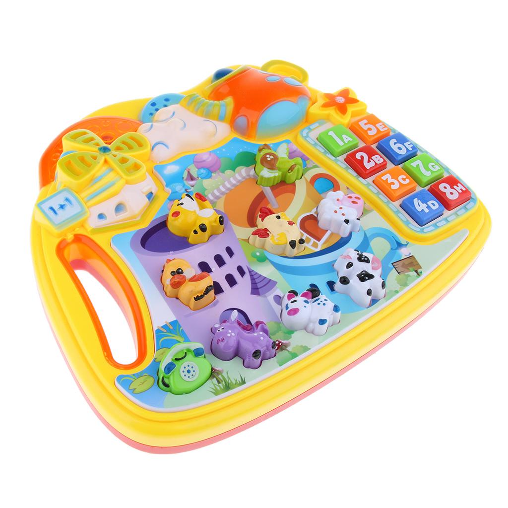 Baby Musical Toys Cartoon Music Piano Keyboard with Animal Sounds for Kids A