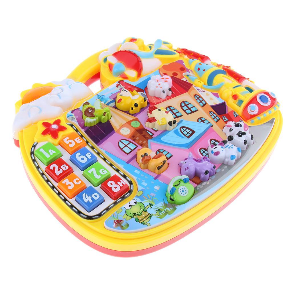 Baby Musical Toys Cartoon Music Piano Keyboard with Animal Sounds for Kids B