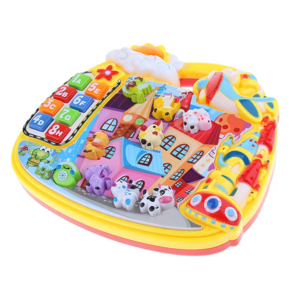 Baby Musical Toys Cartoon Music Piano Keyboard with Animal Sounds for Kids B