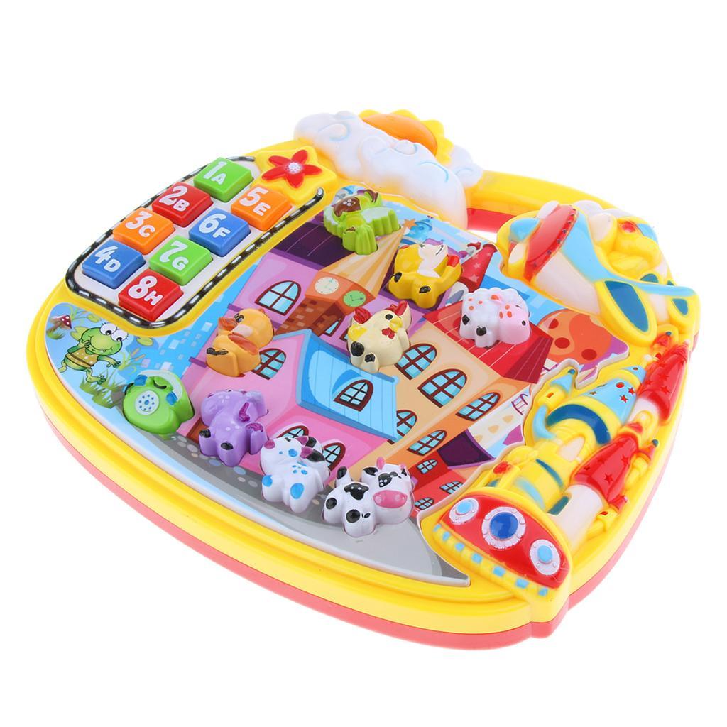 Baby Musical Toys Cartoon Music Piano Keyboard with Animal Sounds for Kids B