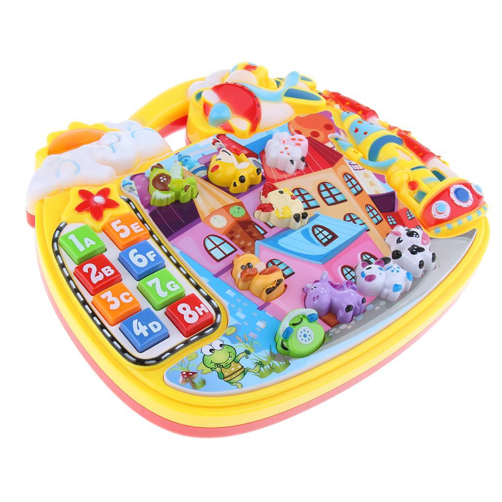 Baby Musical Toys Cartoon Music Piano Keyboard with Animal Sounds for Kids B