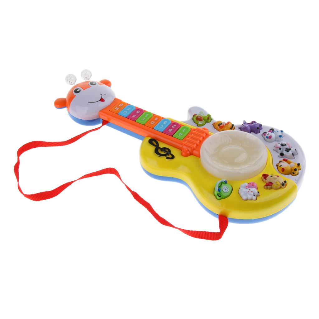 Electric Rock and Roll Giraffe Guitar Toy for Kids Baby