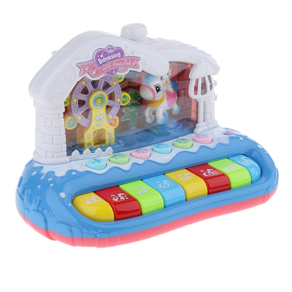 Baby Piano Music Keyboard Musical Instrument Educational Learning Toy with Flashing LED Lights for Toddlers & Kids