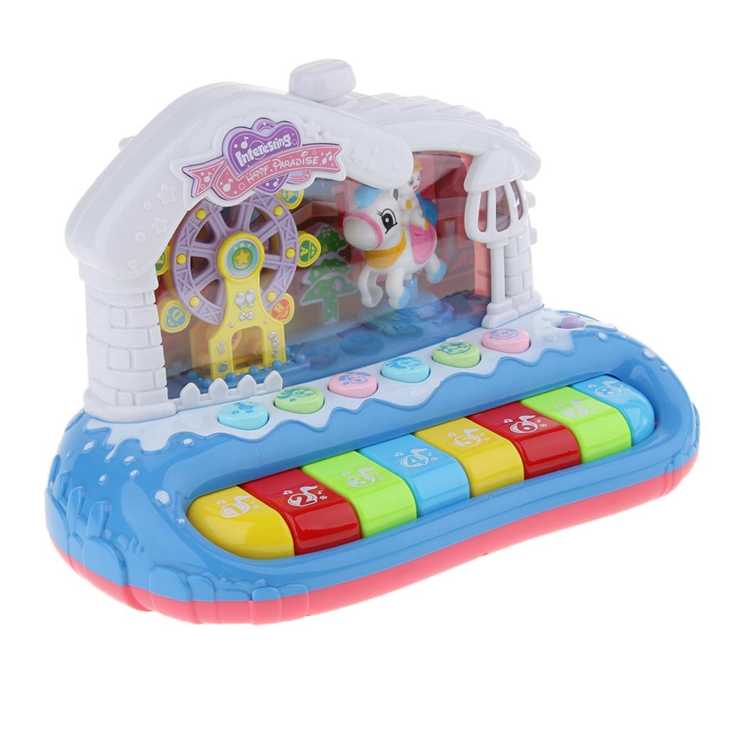 Baby Piano Music Keyboard Musical Instrument Educational Learning Toy with Flashing LED Lights for Toddlers & Kids