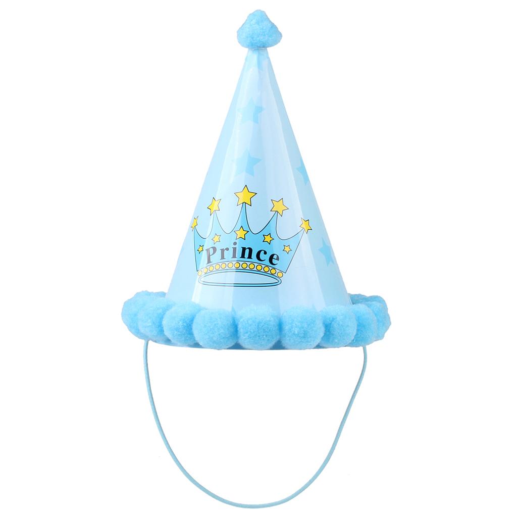 Pet Dog Cat Birthday Party Hat Lovely Happy Birthday Cap Scarf Set Blue