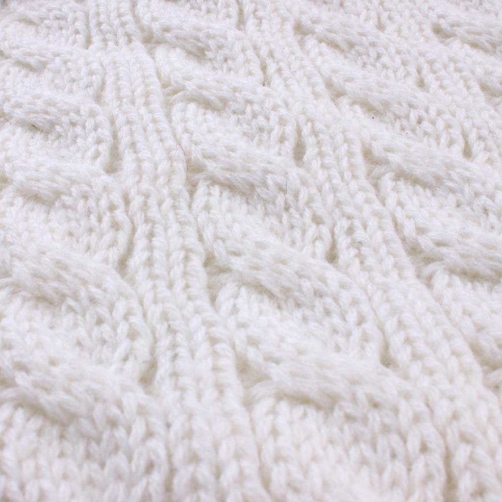 Baby Knit Swaddle Wrap Swaddling Blanket Winter Warm Sleeping Bag White