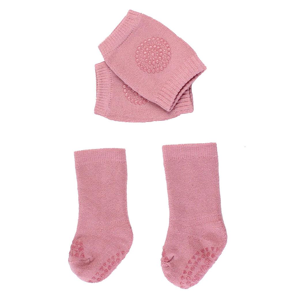 Baby Crawling Anti-SlipToddlers Kneepads with Anti Slip Socks Pink