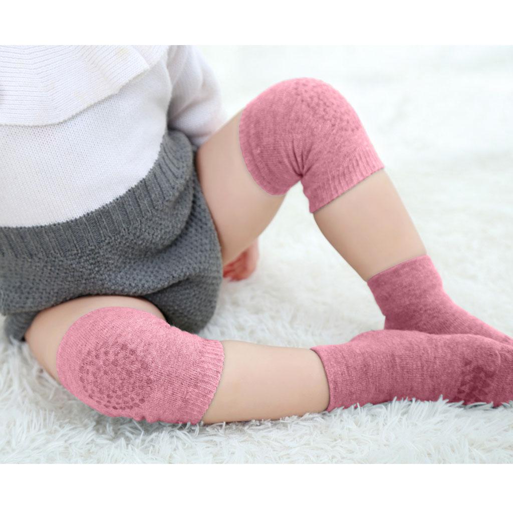 Baby Crawling Anti-SlipToddlers Kneepads with Anti Slip Socks Pink