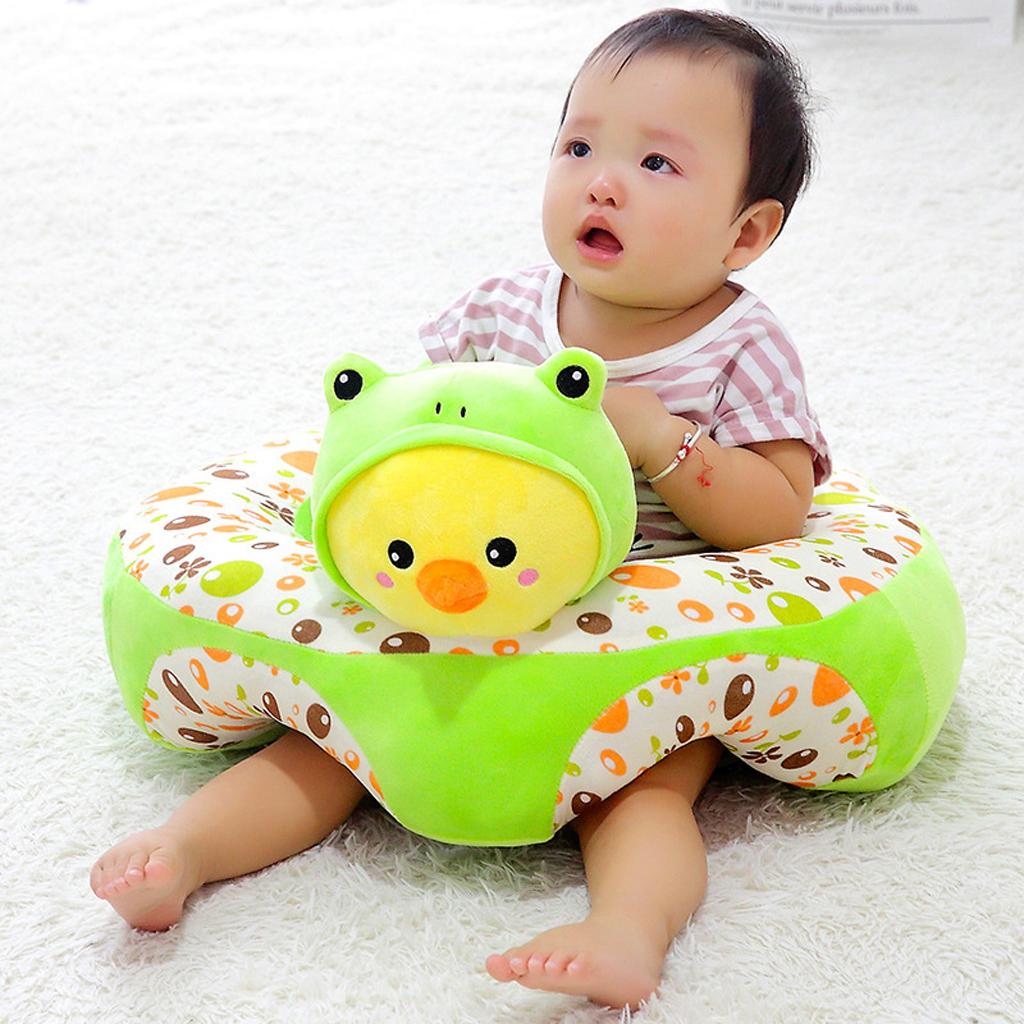 Infant Sitting Chair Baby Support Seat Soft Baby Sofa Green Frog