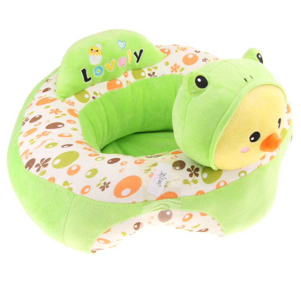 Infant Sitting Chair Baby Support Seat Soft Baby Sofa Green Frog