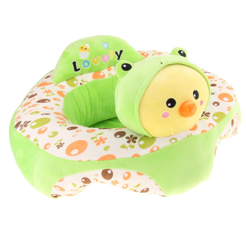 Infant Sitting Chair Baby Support Seat Soft Baby Sofa Green Frog