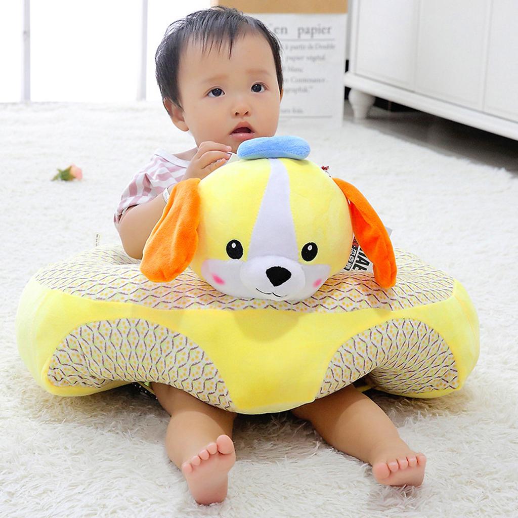 Infant Sitting Chair Baby Support Seat Soft Baby Sofa Yellow Dog