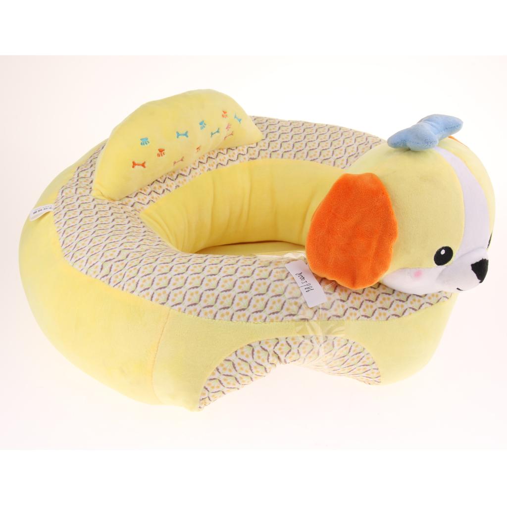 Infant Sitting Chair Baby Support Seat Soft Baby Sofa Yellow Dog
