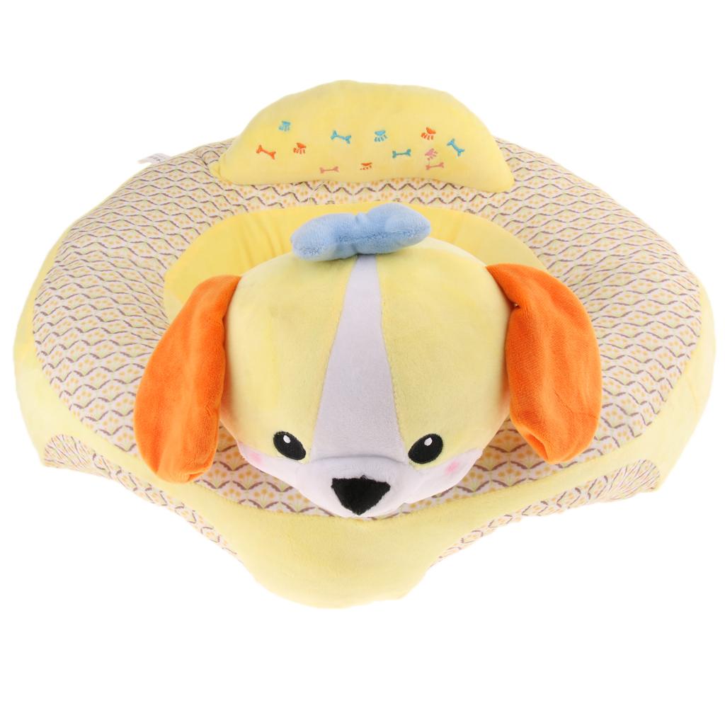 Infant Sitting Chair Baby Support Seat Soft Baby Sofa Yellow Dog