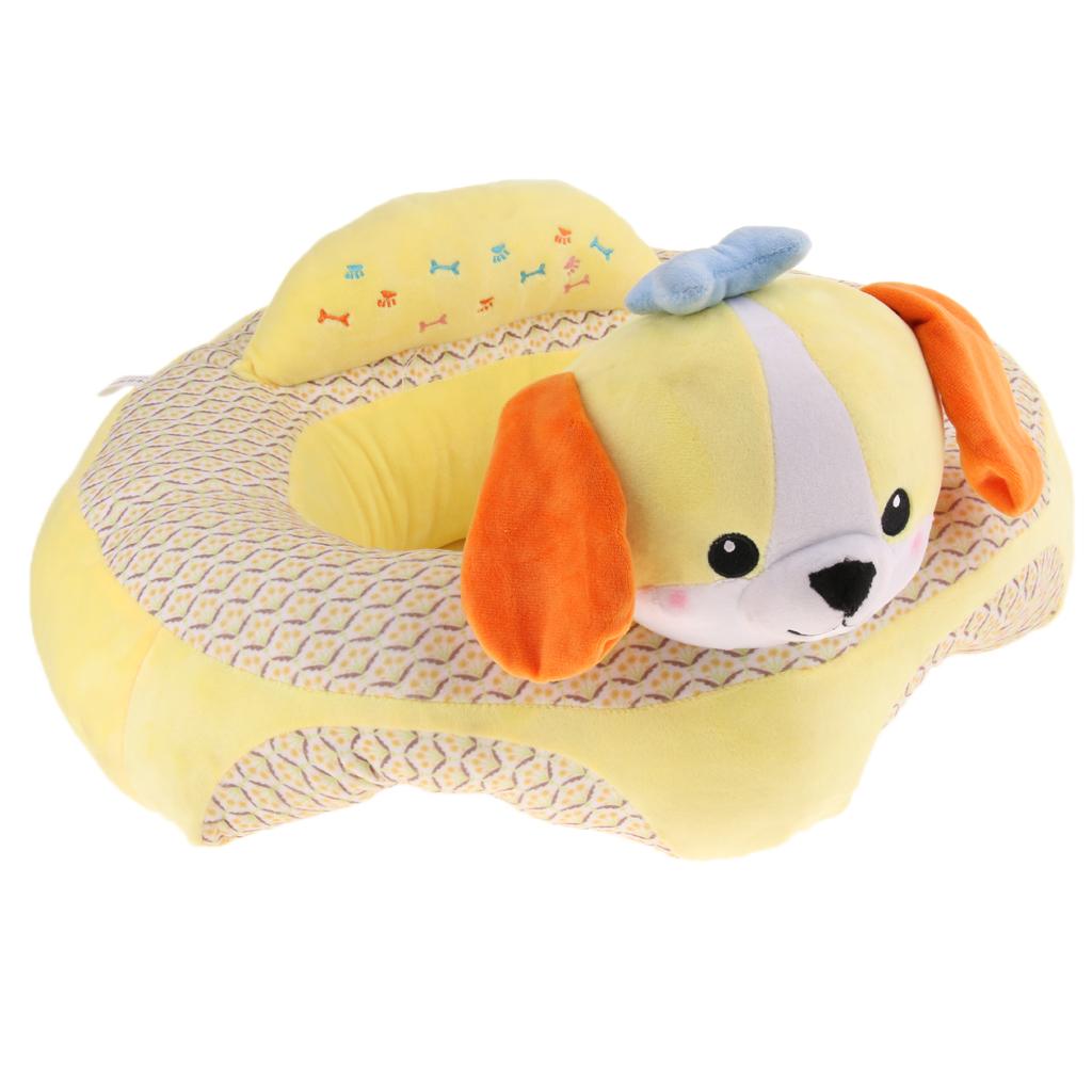 Infant Sitting Chair Baby Support Seat Soft Baby Sofa Yellow Dog