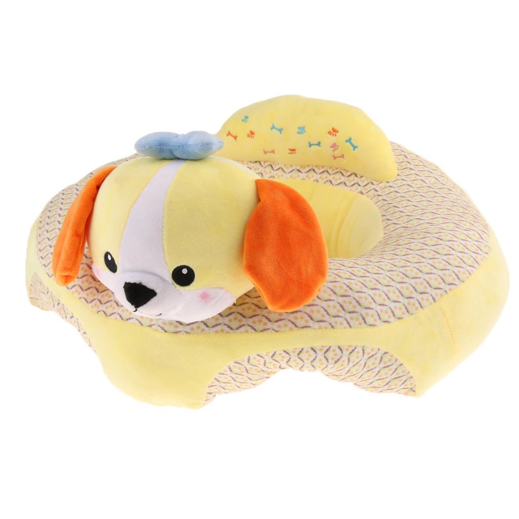 Infant Sitting Chair Baby Support Seat Soft Baby Sofa Yellow Dog