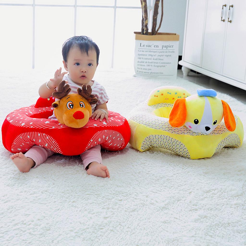 Infant Sitting Chair Baby Support Seat Soft Baby Sofa Red Elk
