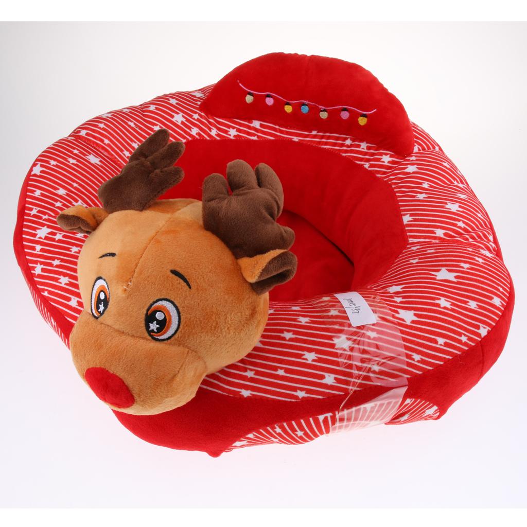 Infant Sitting Chair Baby Support Seat Soft Baby Sofa Red Elk