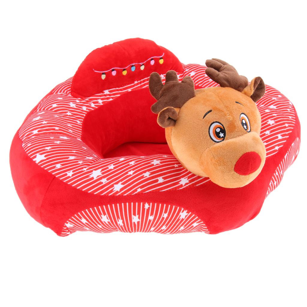 Infant Sitting Chair Baby Support Seat Soft Baby Sofa Red Elk