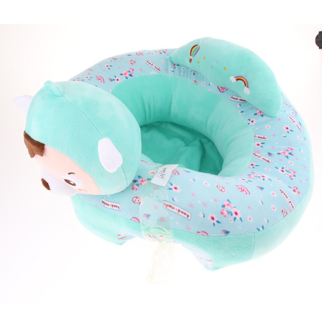 Infant Sitting Chair Baby Support Seat Soft Baby Sofa Mint Green Monkey