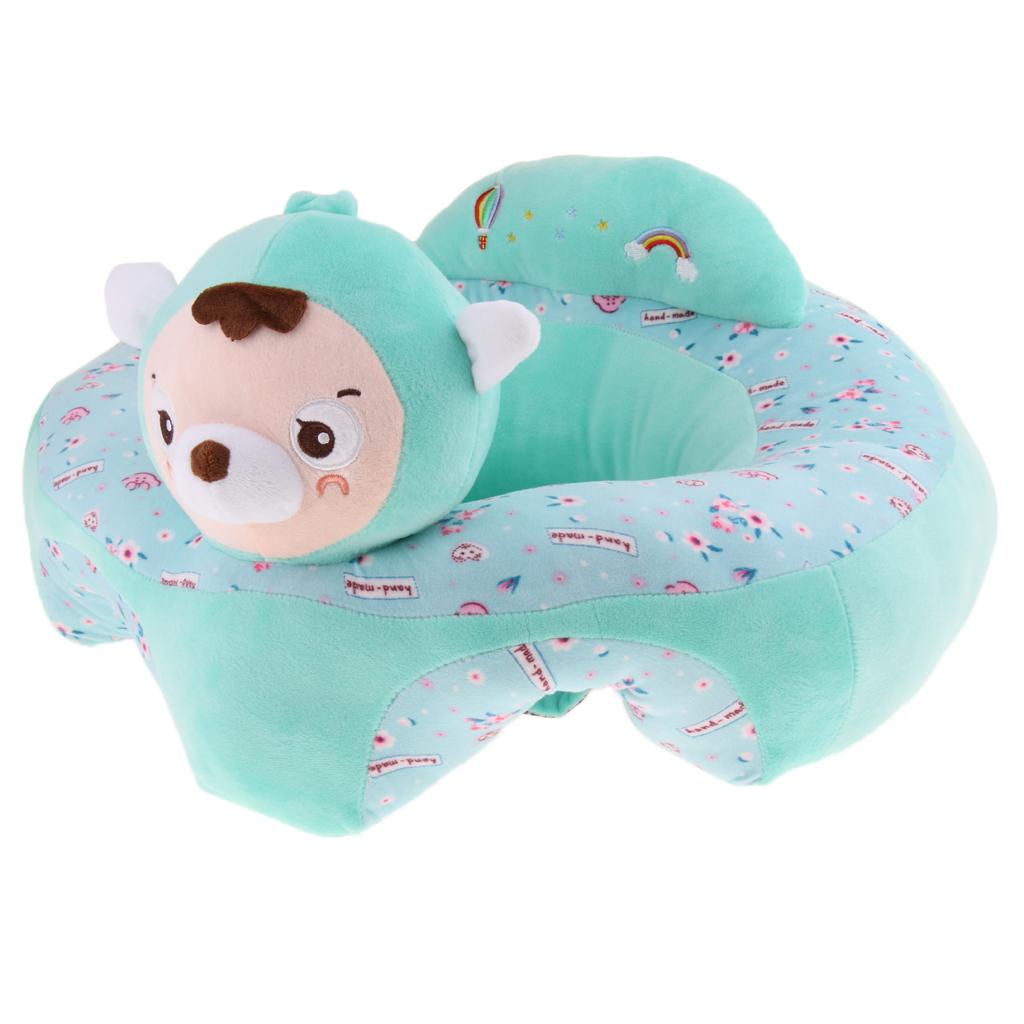 Infant Sitting Chair Baby Support Seat Soft Baby Sofa Mint Green Monkey
