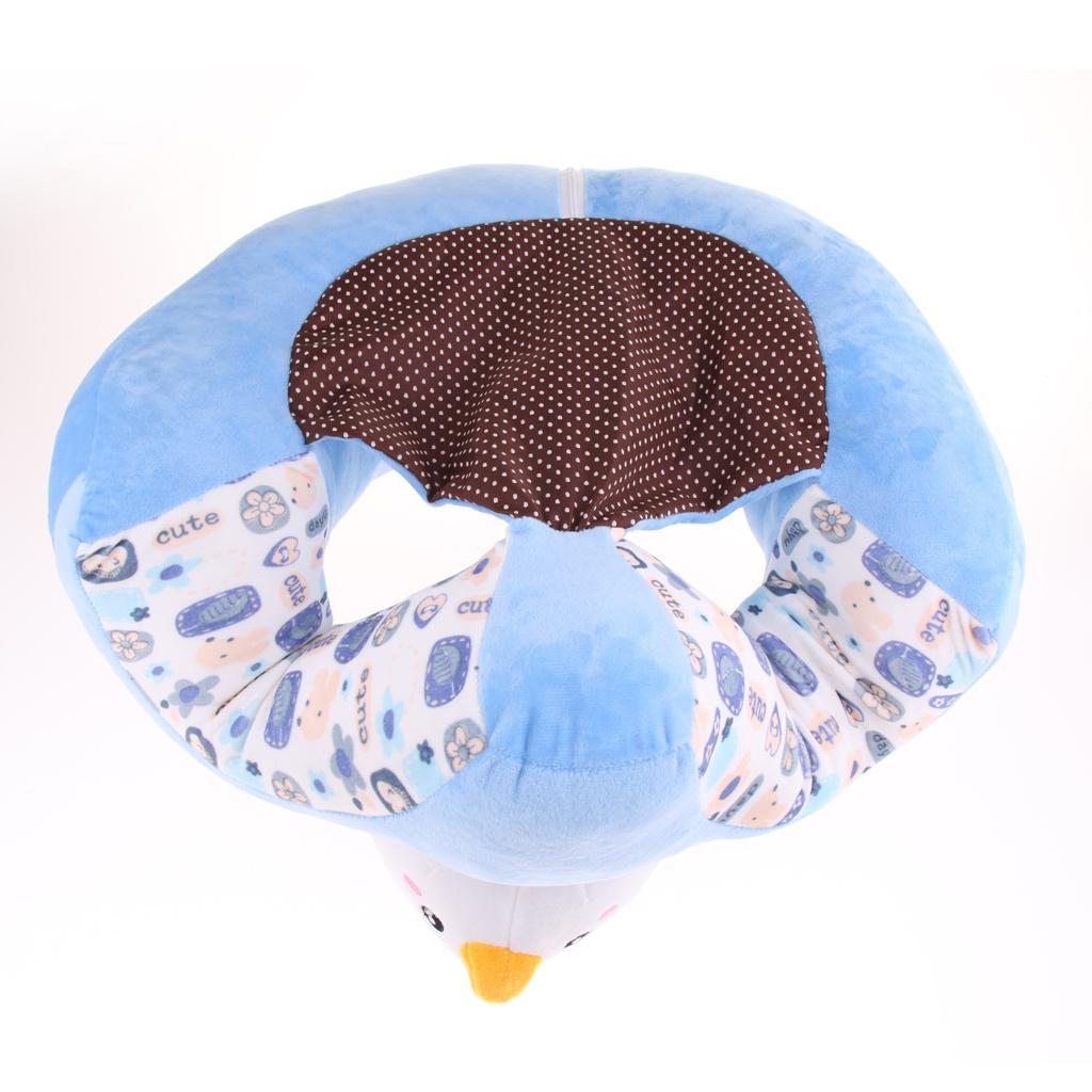 Infant Sitting Chair Baby Support Seat Soft Baby Sofa Blue Penguin