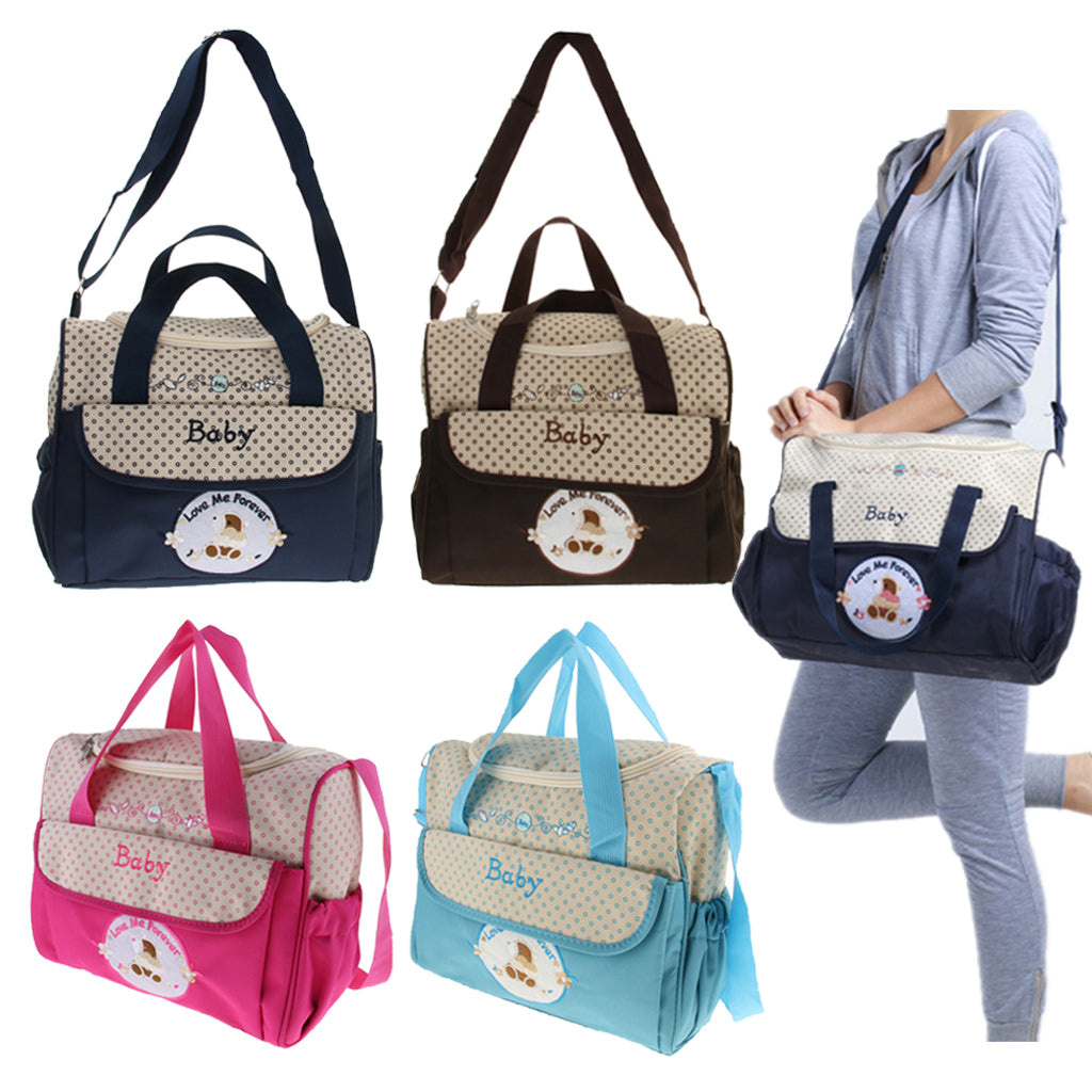 Mummy Multifunctional Baby Diaper Changing Maternity Handbag Sky Blue