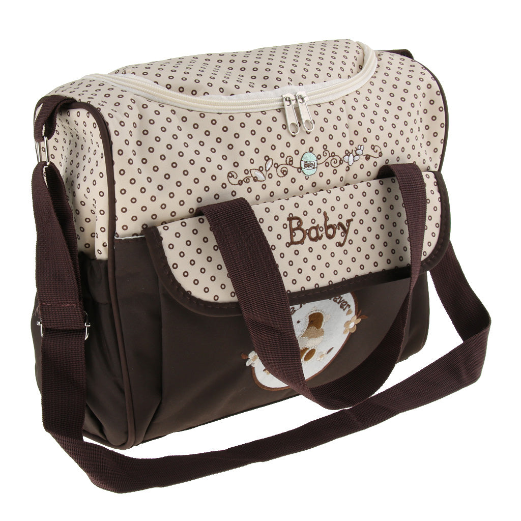Mummy Multifunctional Baby Diaper Changing Maternity Handbag Coffee