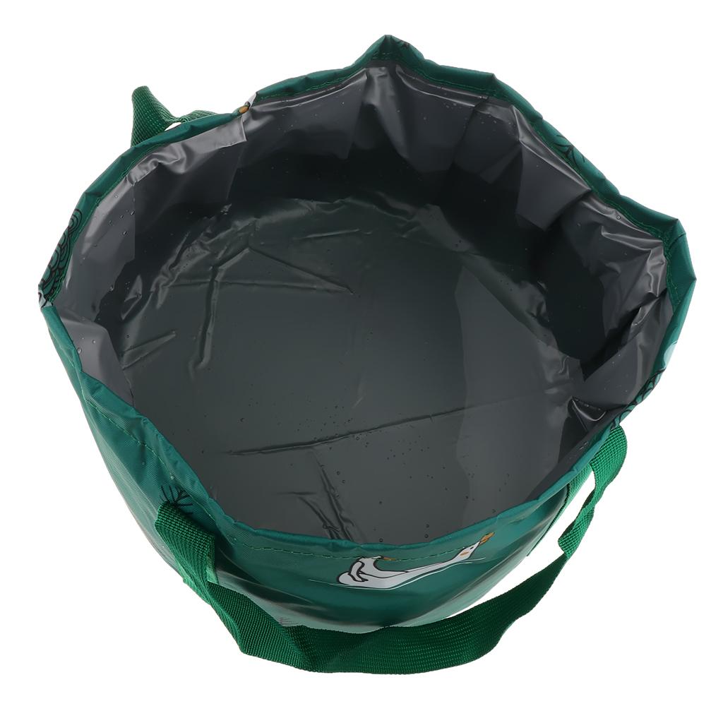 Portable Folding Washbasin Foot Basin Collapsible Dish Tub Bucket Green