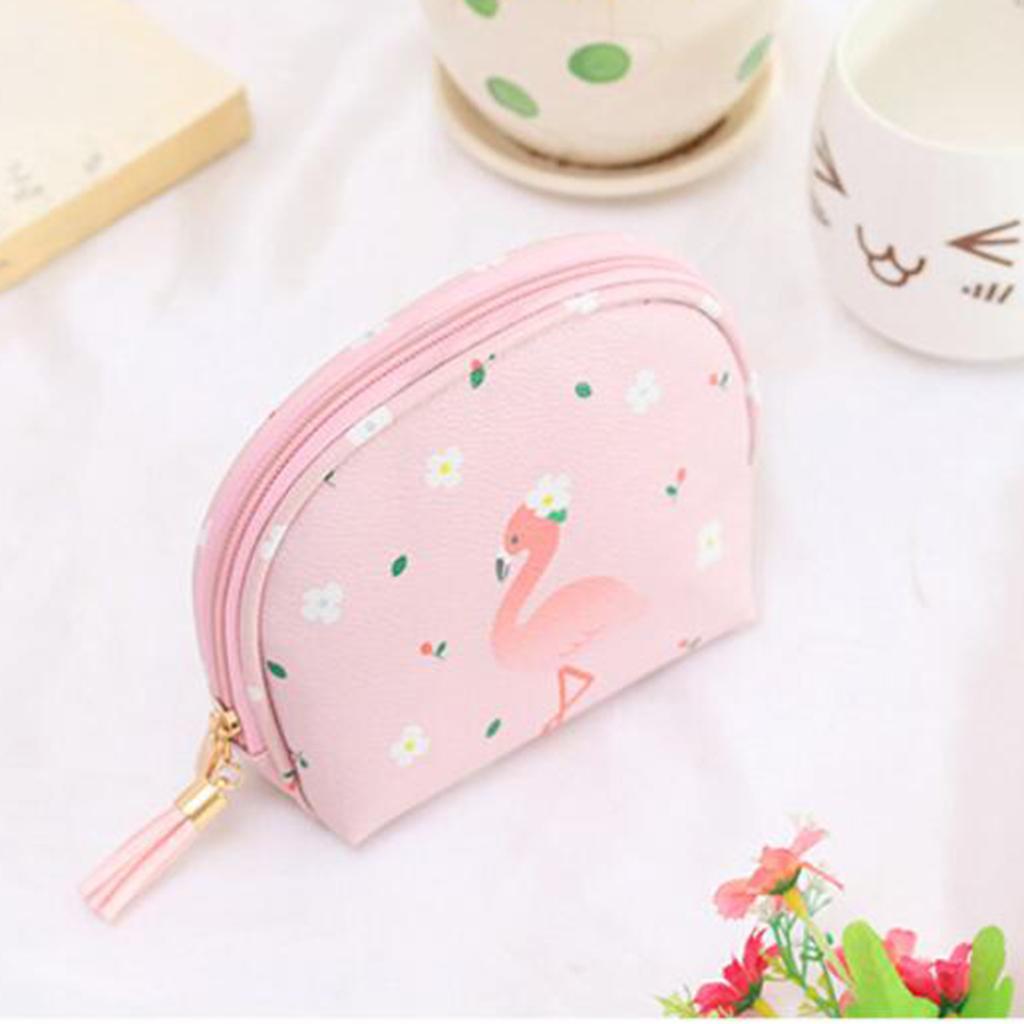 Cute Mini PU Leather Coin Bag Change Purse Wallet Key Pouch Women Girls Light Pink