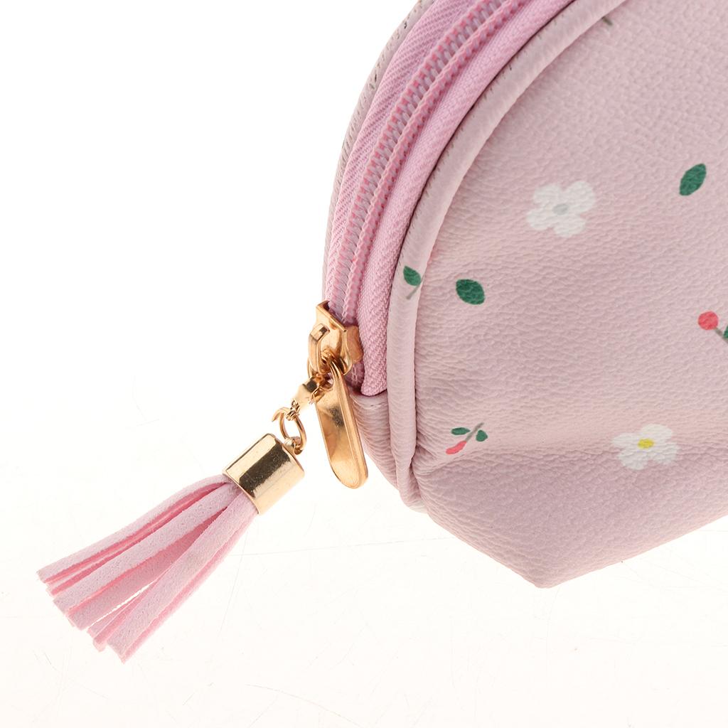 Cute Mini PU Leather Coin Bag Change Purse Wallet Key Pouch Women Girls Light Pink